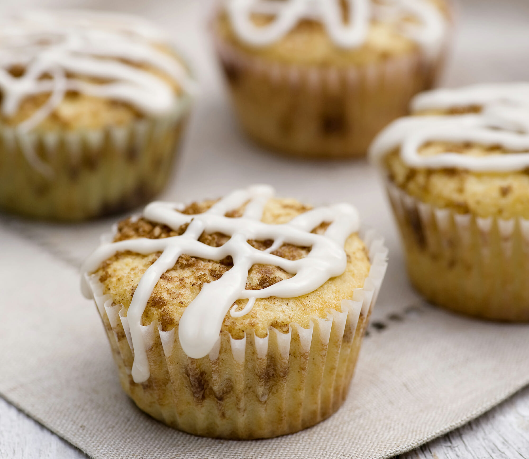 Middle Of The Cinnamon Roll Muffins Framed Cooks