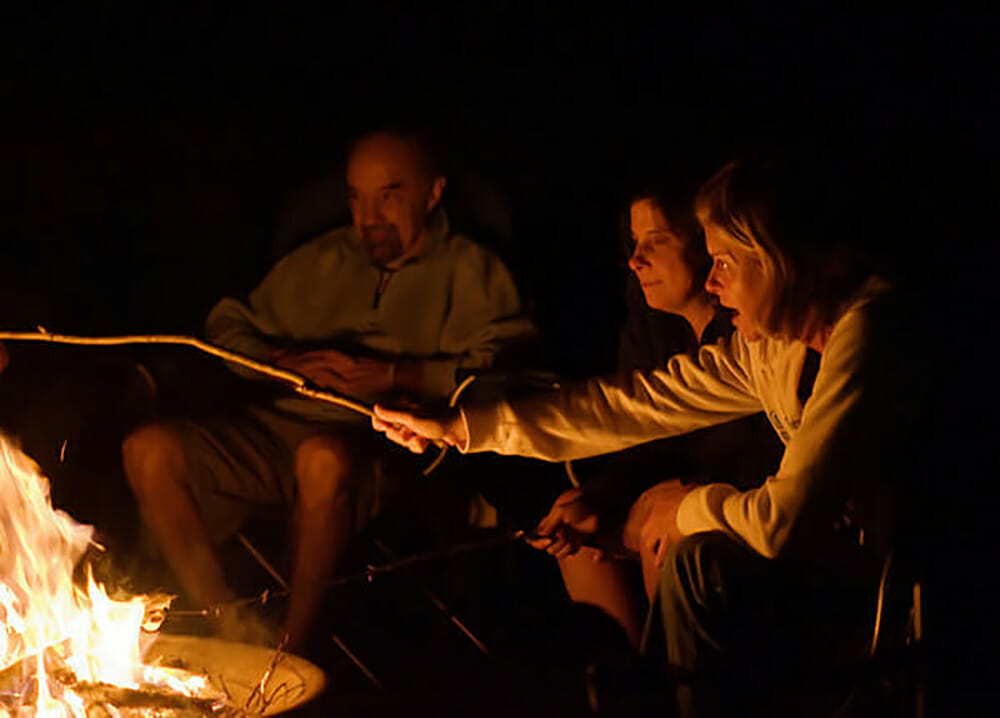 toasting marshmallows