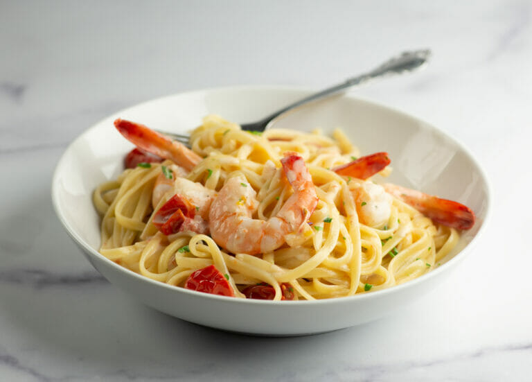 Champagne Shrimp Pasta recipe