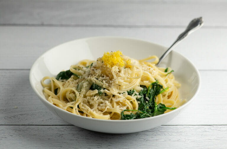 lemon parmesan spinach pasta