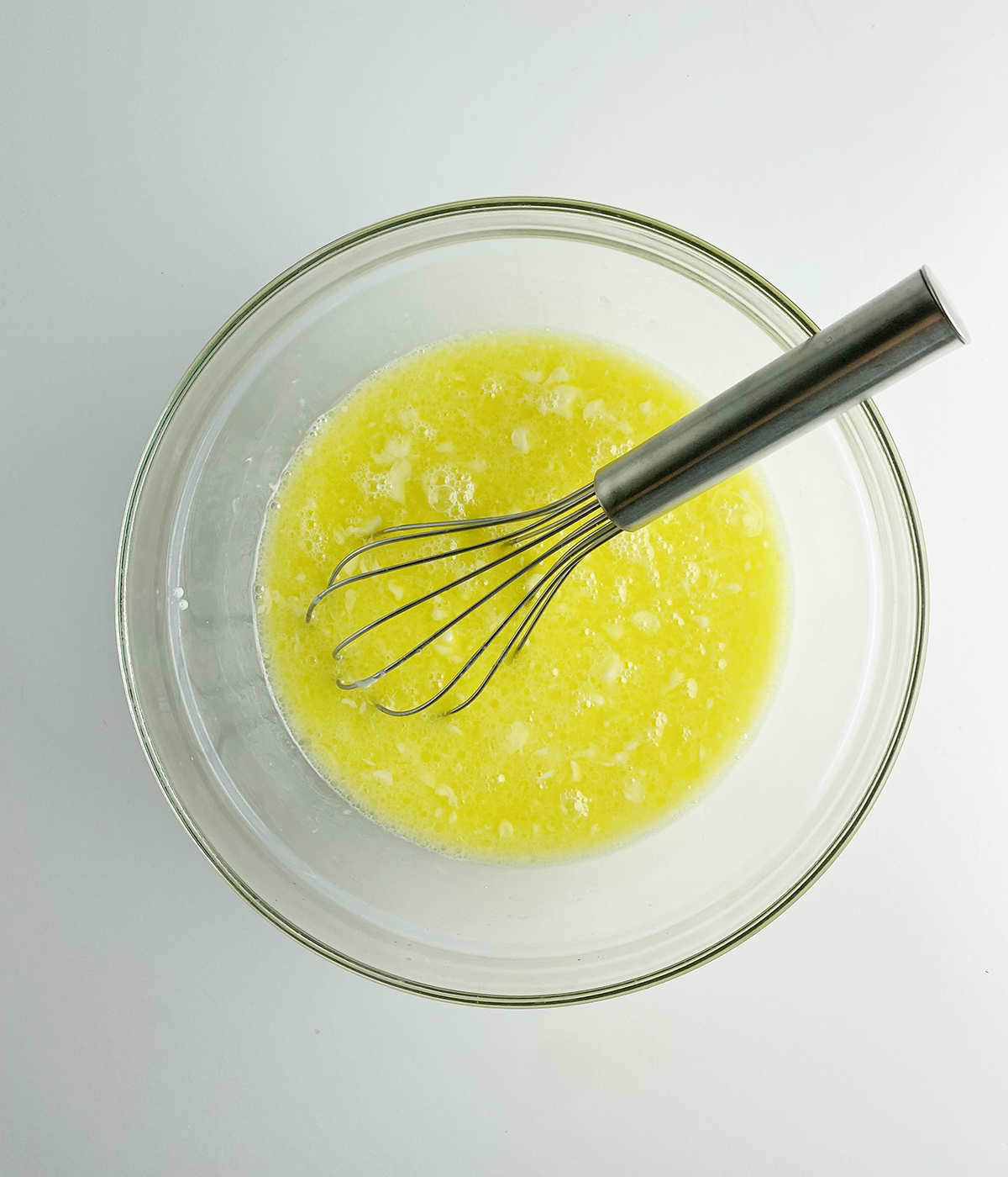 Butter mixture in a mixing bowl.