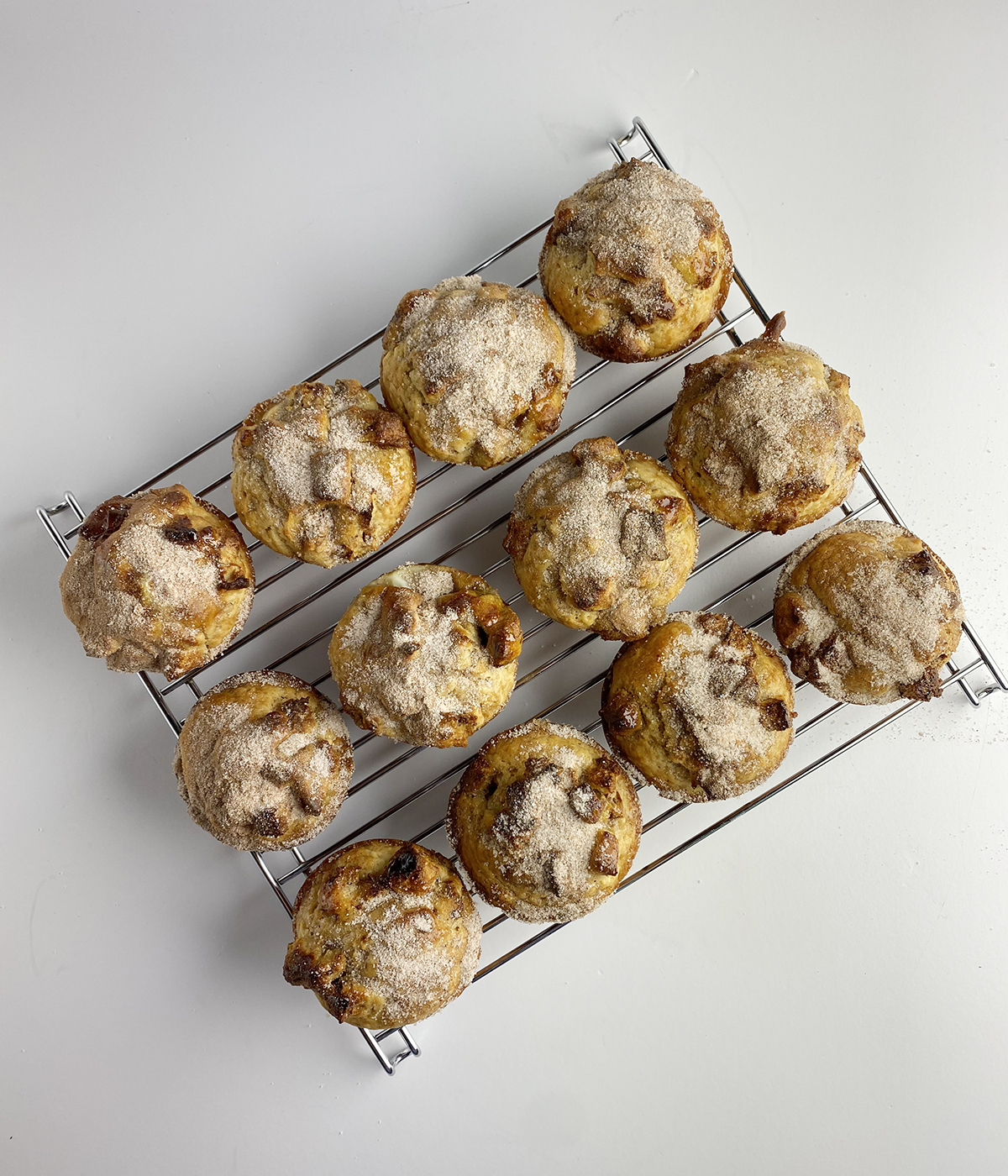 French toast muffins cooling.