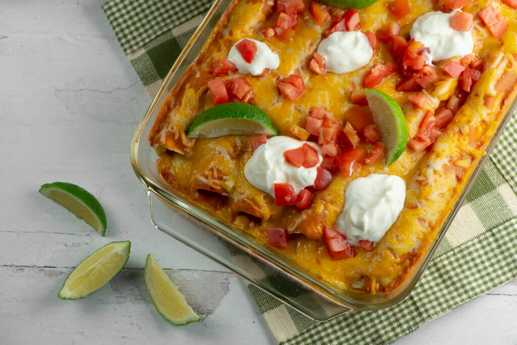 creamy chicken enchilada casserole