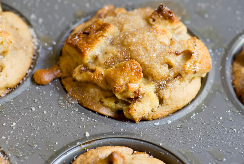 french toast muffin in muffin tin