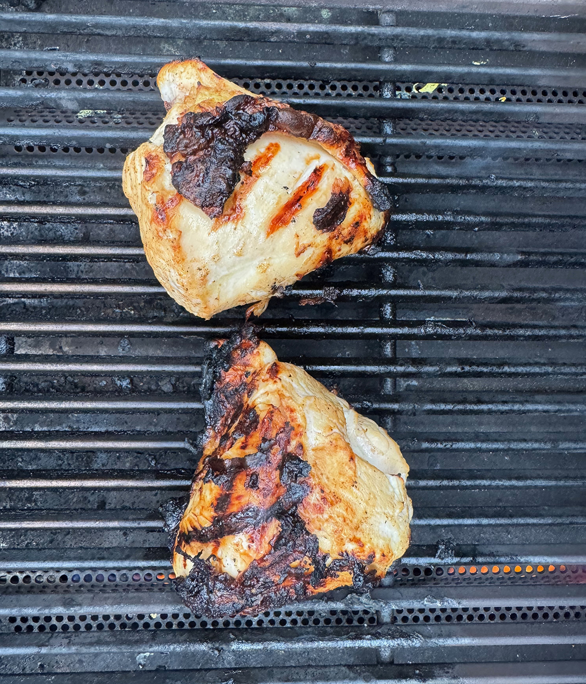 Buttermilk chicken on the grill.