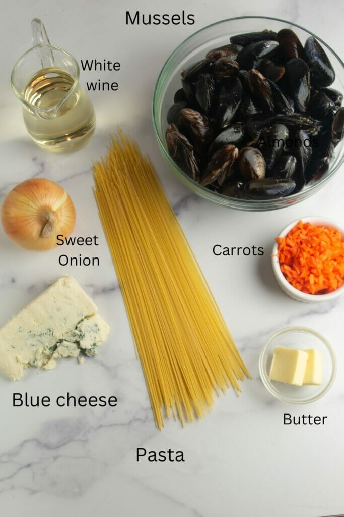 Mussels in Blue Cheese Sauce ingredients