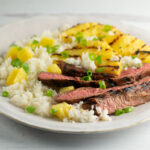 Grilled Pineapple Steak on a Plate