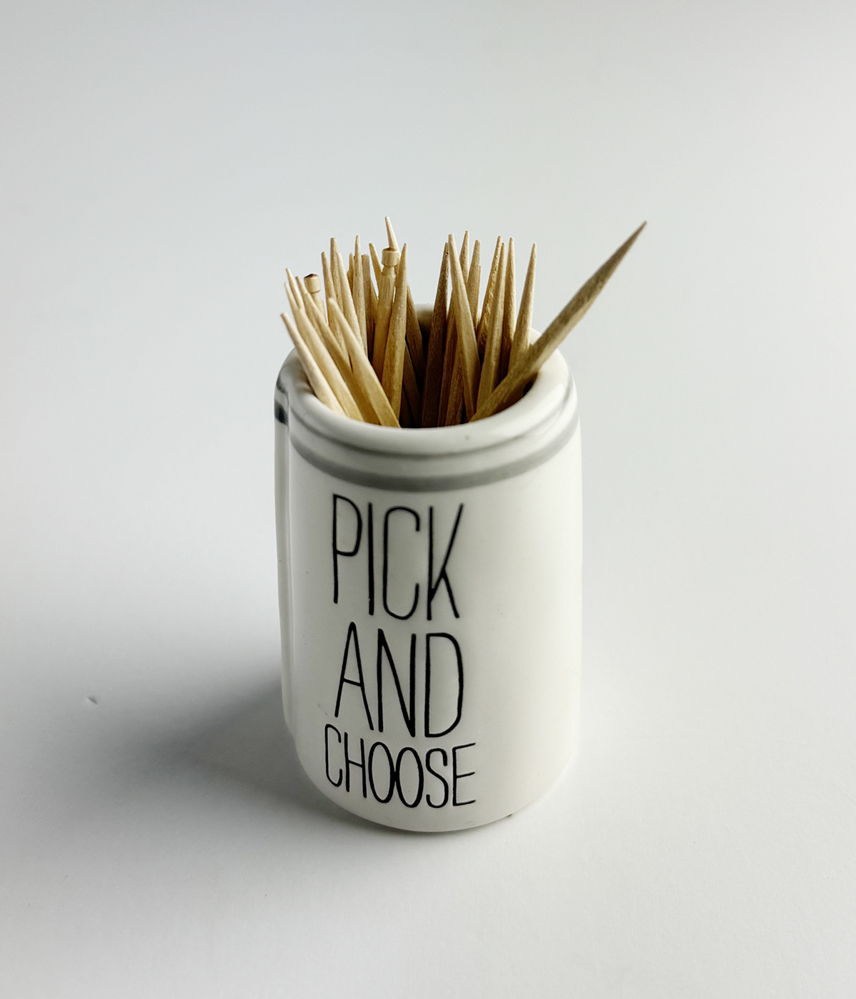 Pick and Choose toothpick holder.