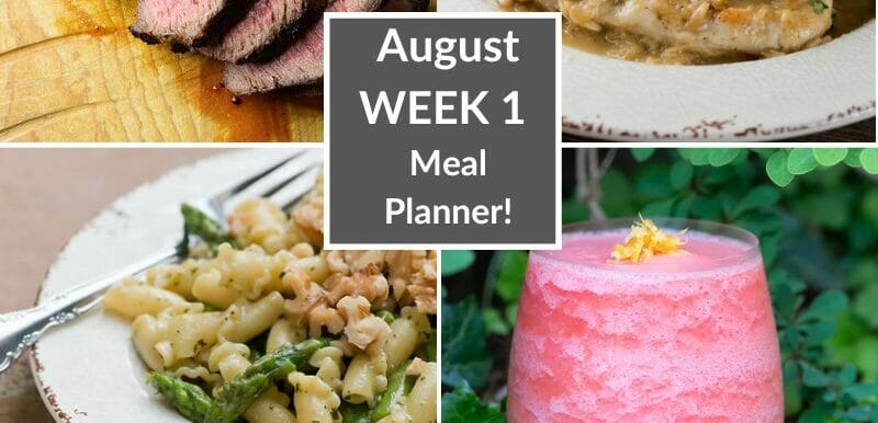 August Week 1 Meal Planner