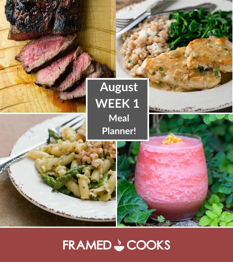 August Week 1 Meal Planner