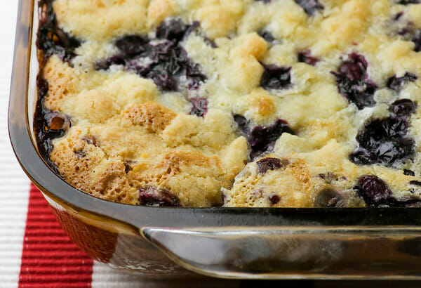 baked blueberry cobbler squares