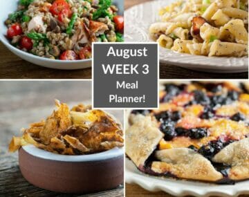 August Week 3 Meal Planner