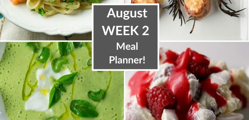August Week 2 Meal Planner