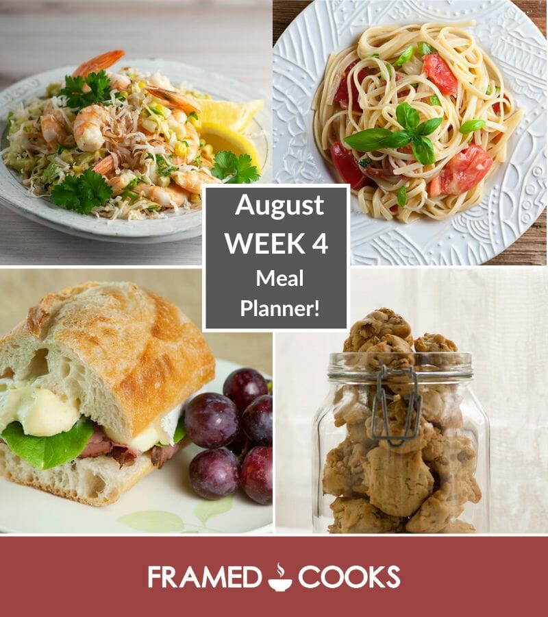 August Week 4 Meal Planner