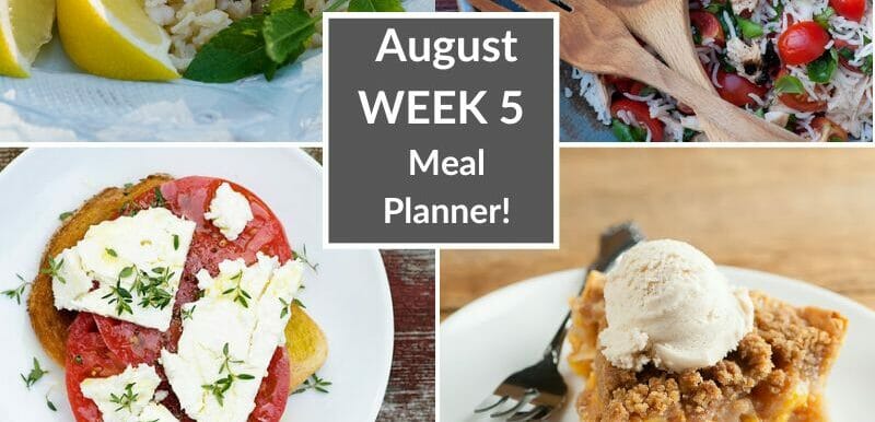 August Week 5 Meal Planner