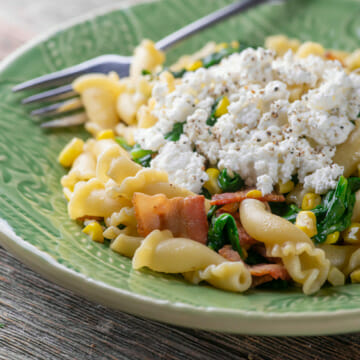 Corn and Bacon Pasta