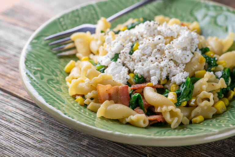 Corn and Bacon Pasta