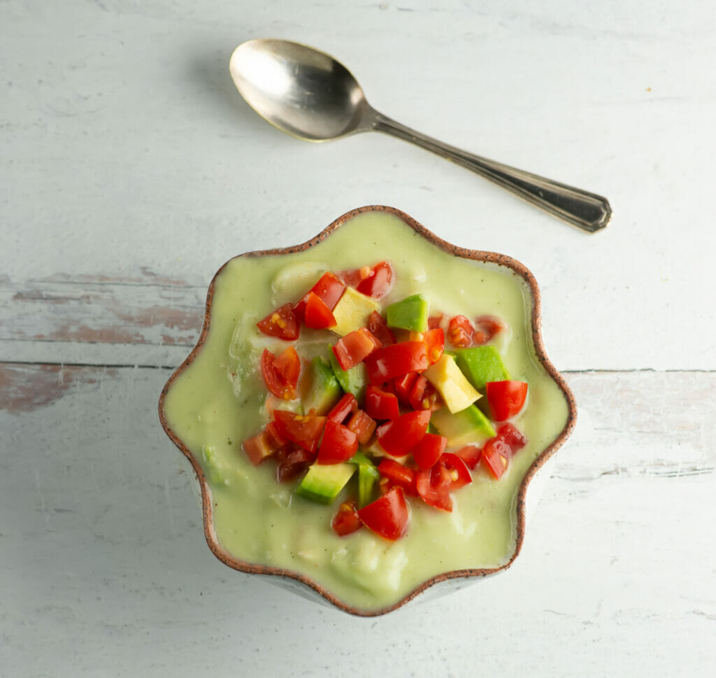 cool cucumber avocado soup