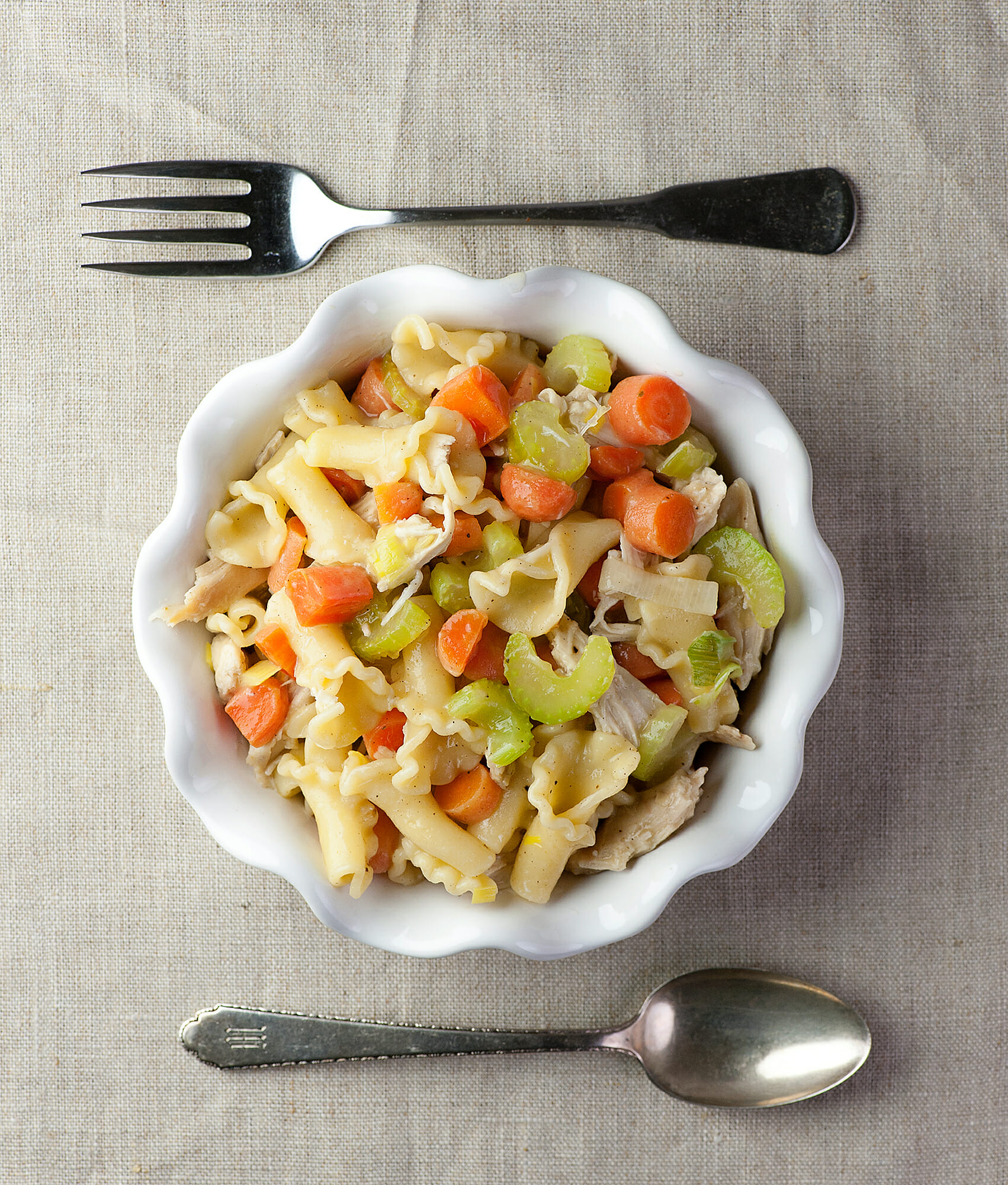 Chicken Pot Pie Pasta Framed Cooks