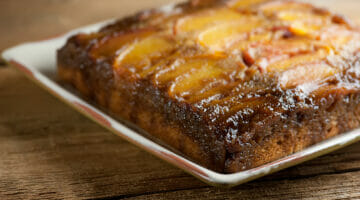 easy peach upside down cake