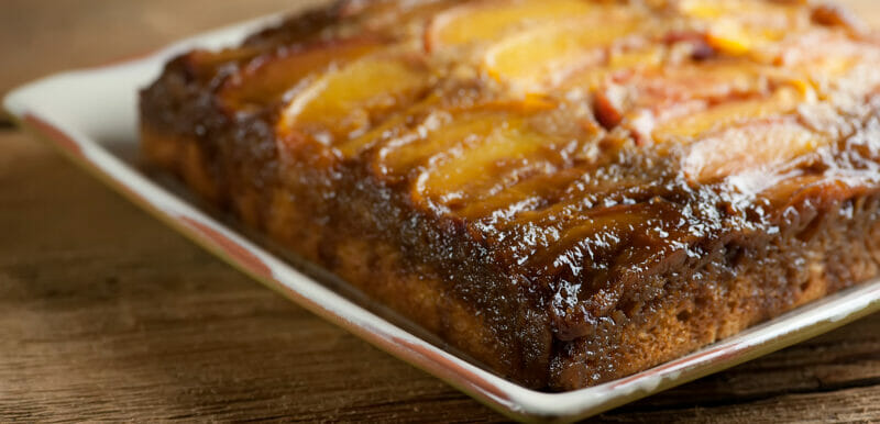 easy peach upside down cake