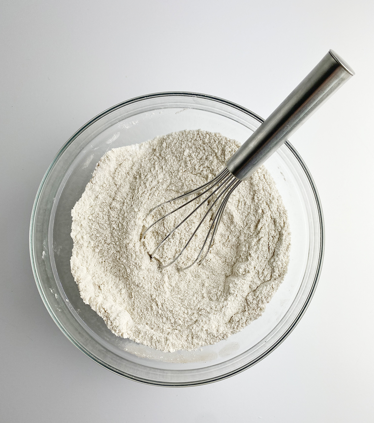 Flour mixture in a bowl.