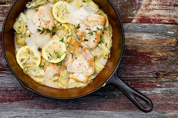 lemon chicken with artichokes