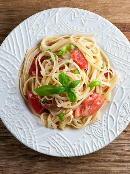 pasta with brie and tomatoes