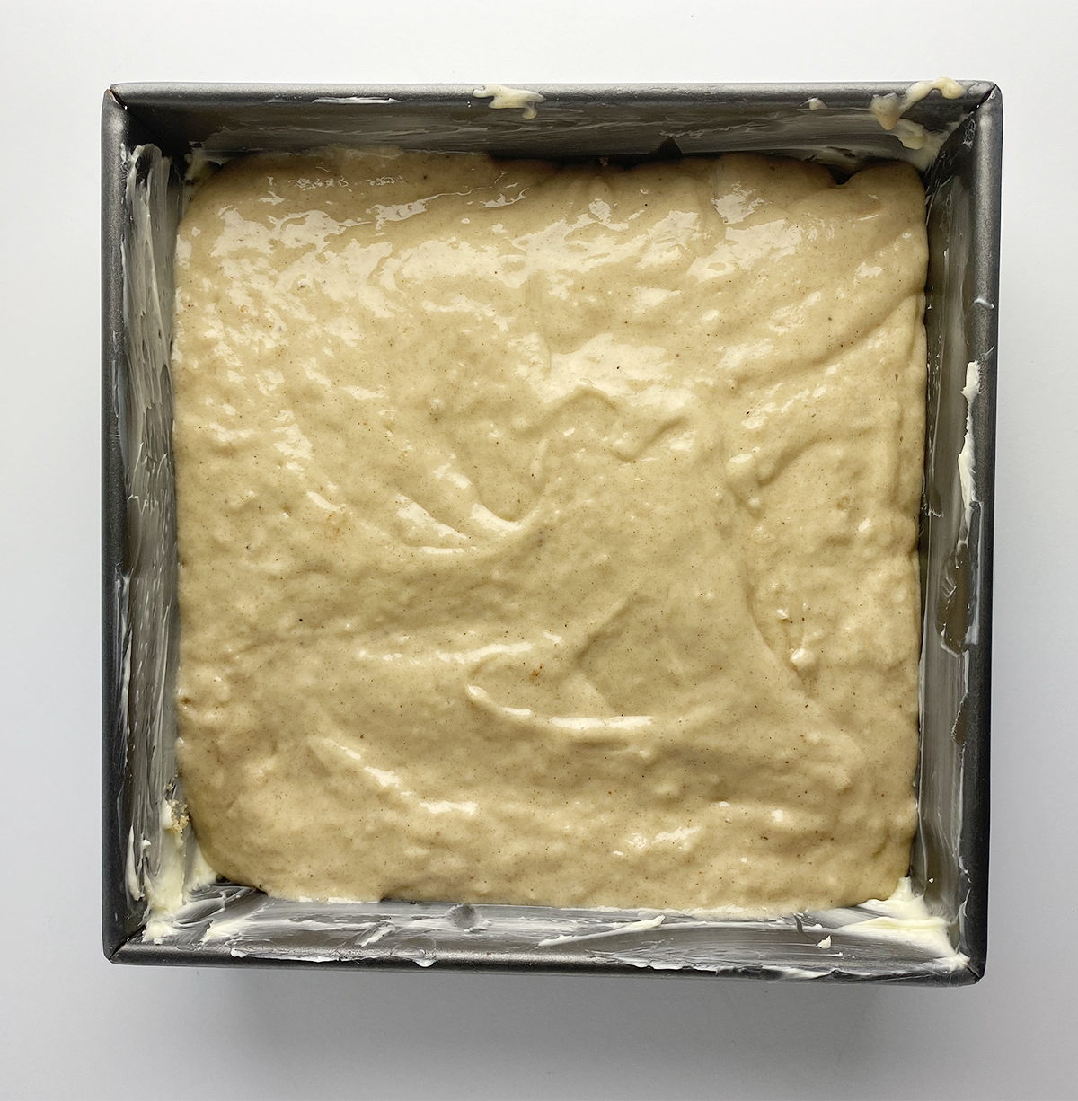 Peach upside down cake batter.
