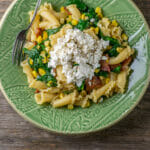 summer corn and bacon pasta