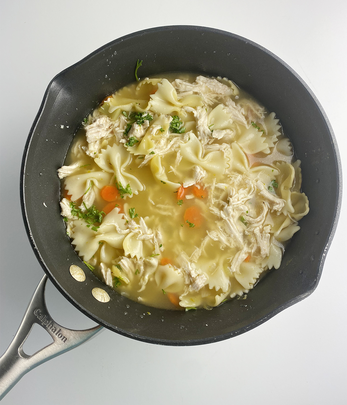 Easy chicken Noodle soup in a pot.