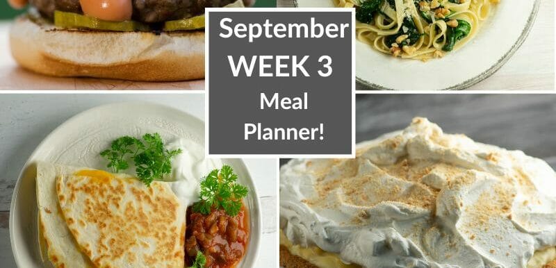 September Week 3 Meal Planner