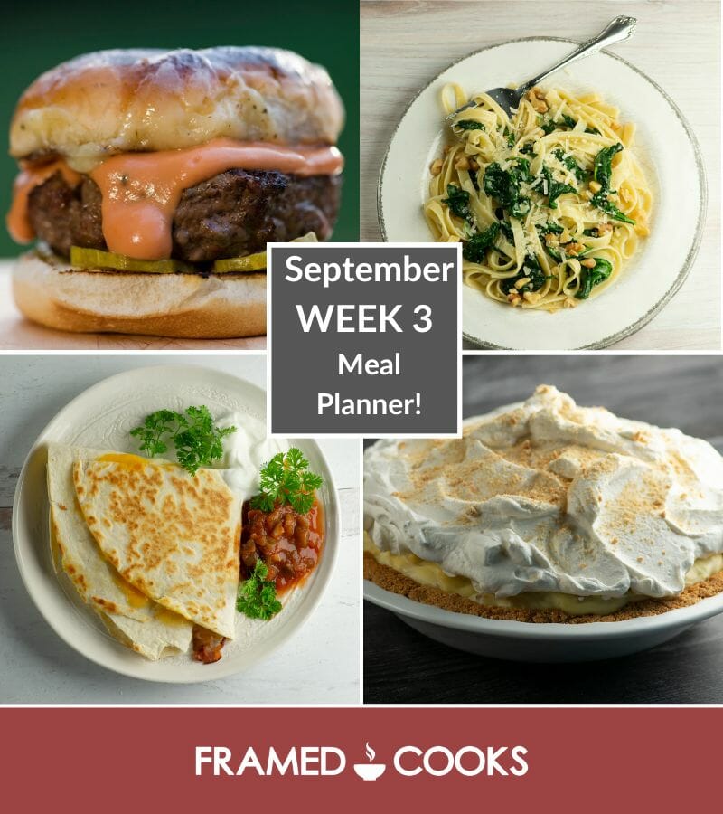 September Week 3 Meal Planner