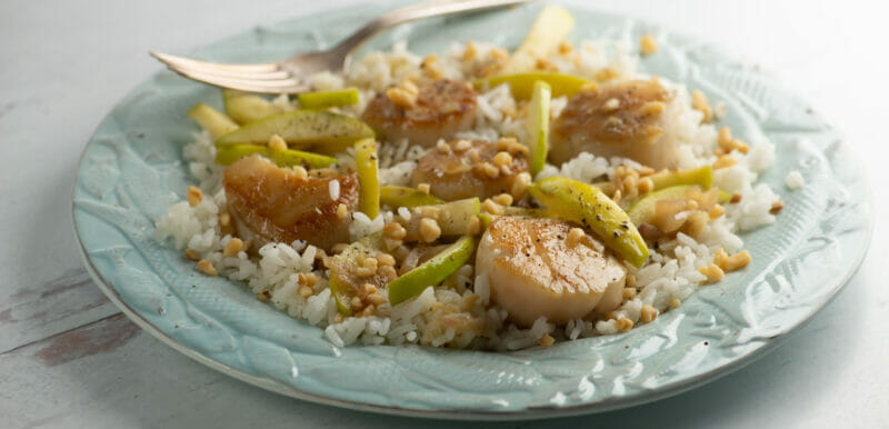easy scallops with apples