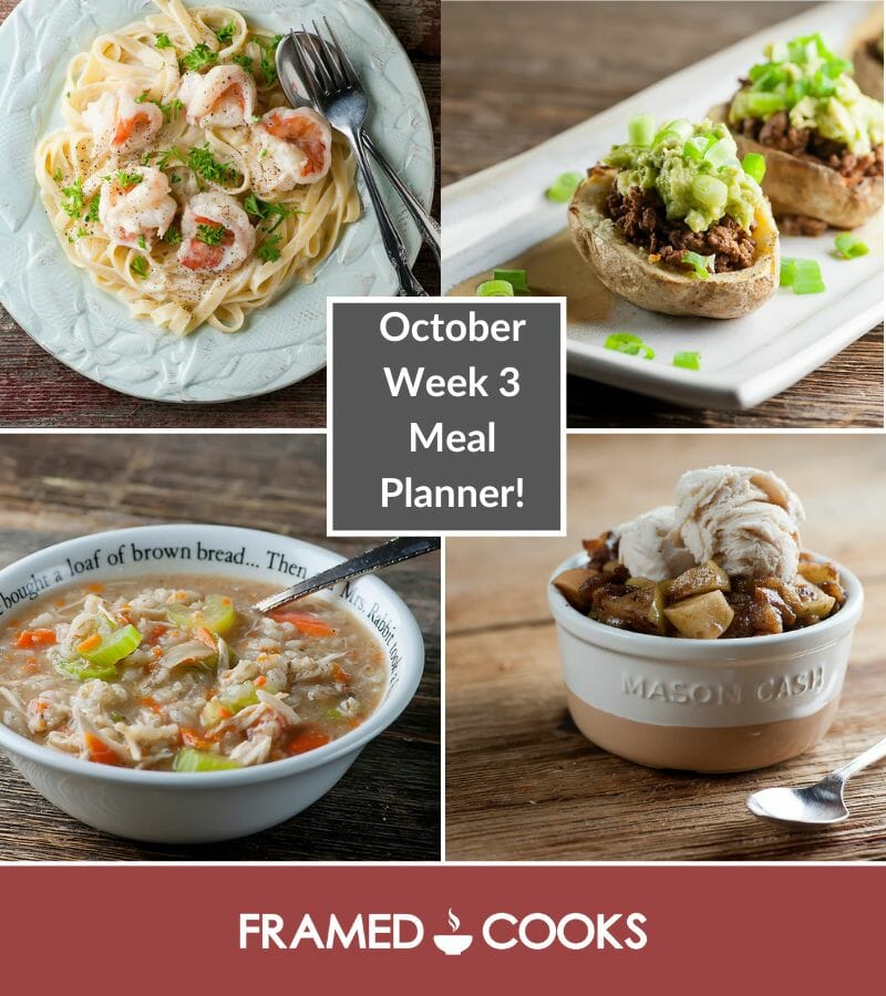 October Week 3 Meal Planner