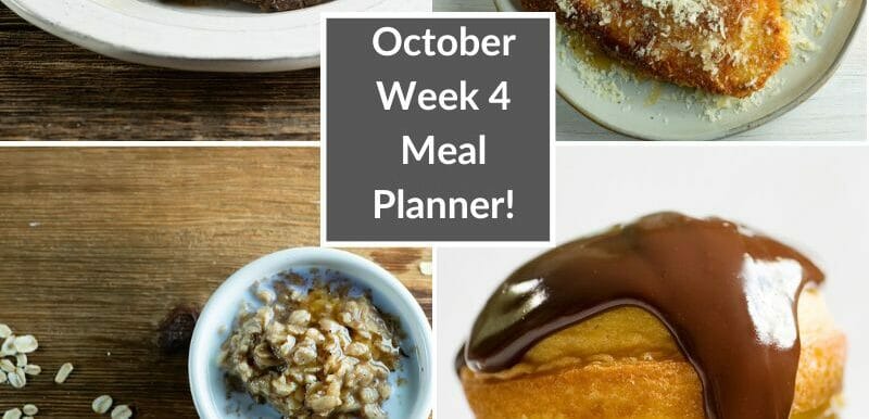 October Week 4 Meal Planner