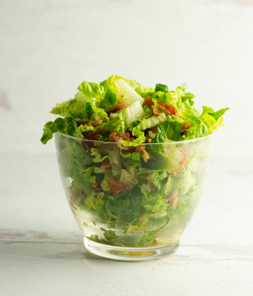 salad with warm bacon vinaigrette