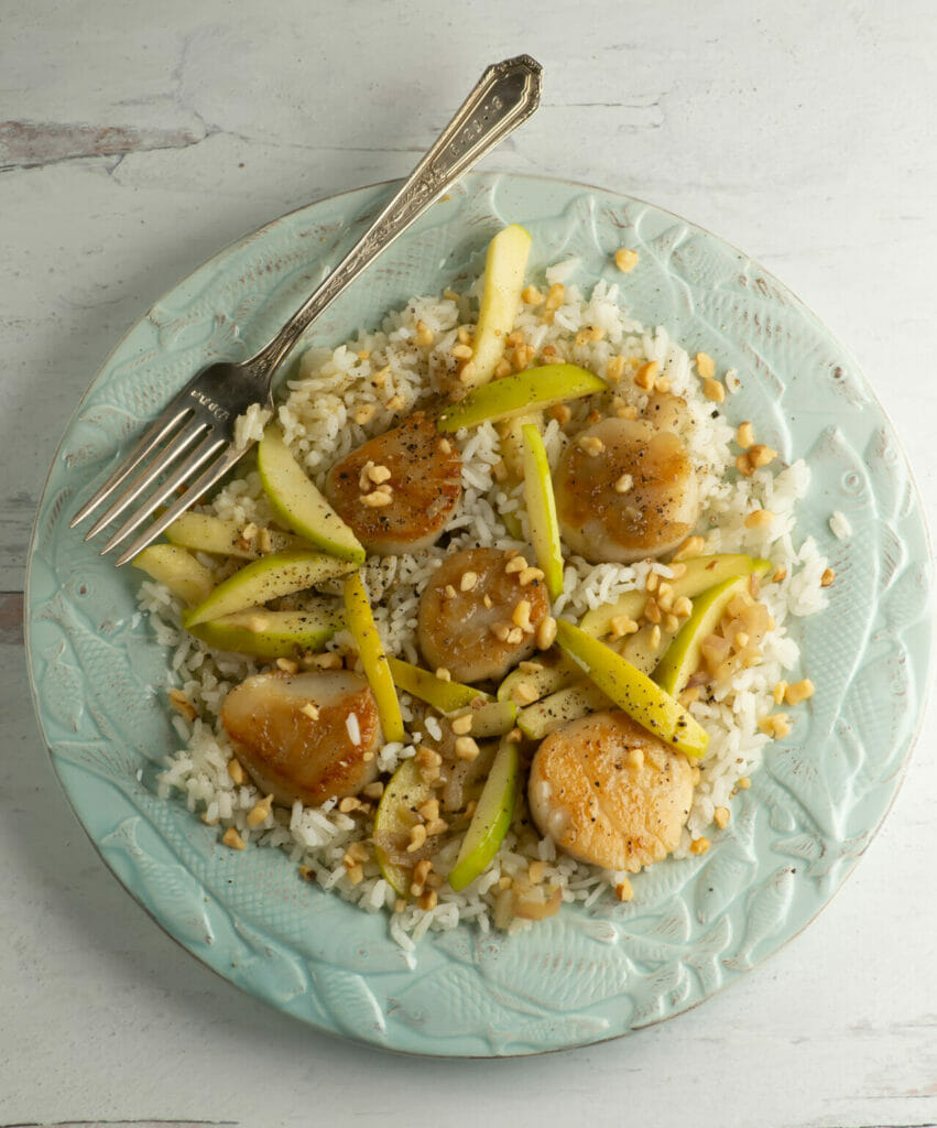 scallops with apples