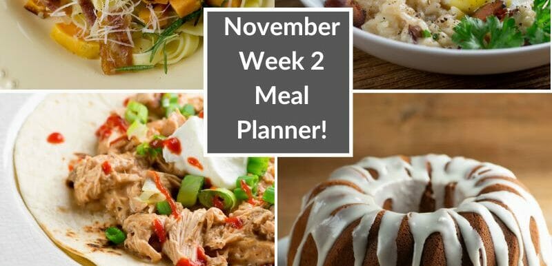 November Week 2 Meal Planner