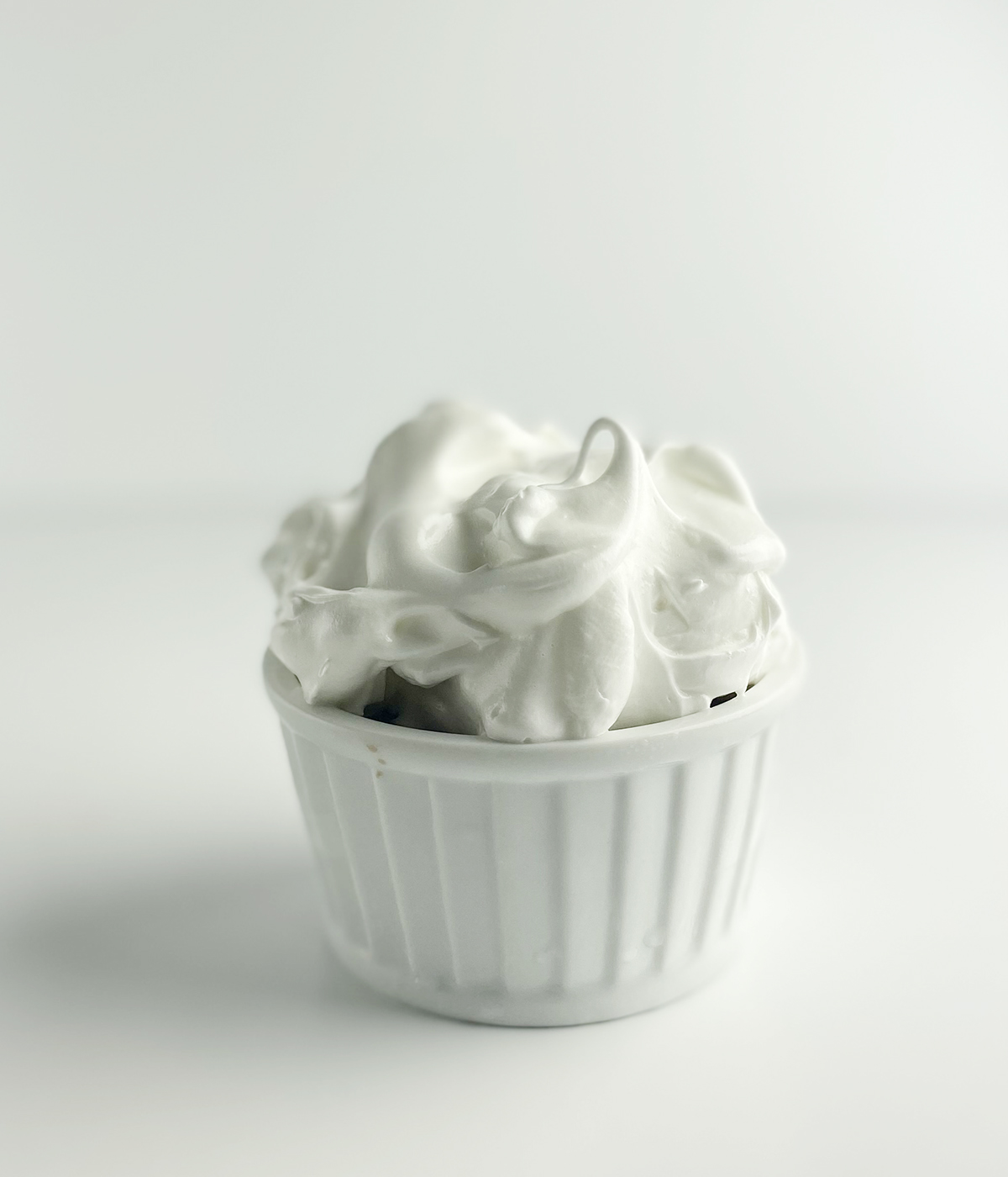 Baked Alaska with meringue.