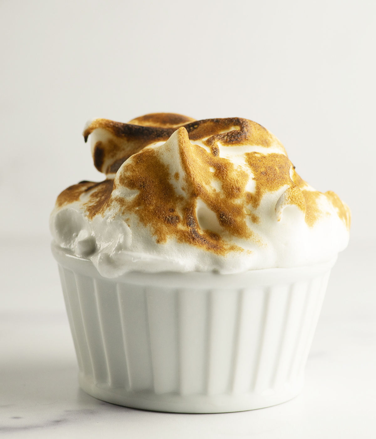 Mini Baked Alaska ready to be served.