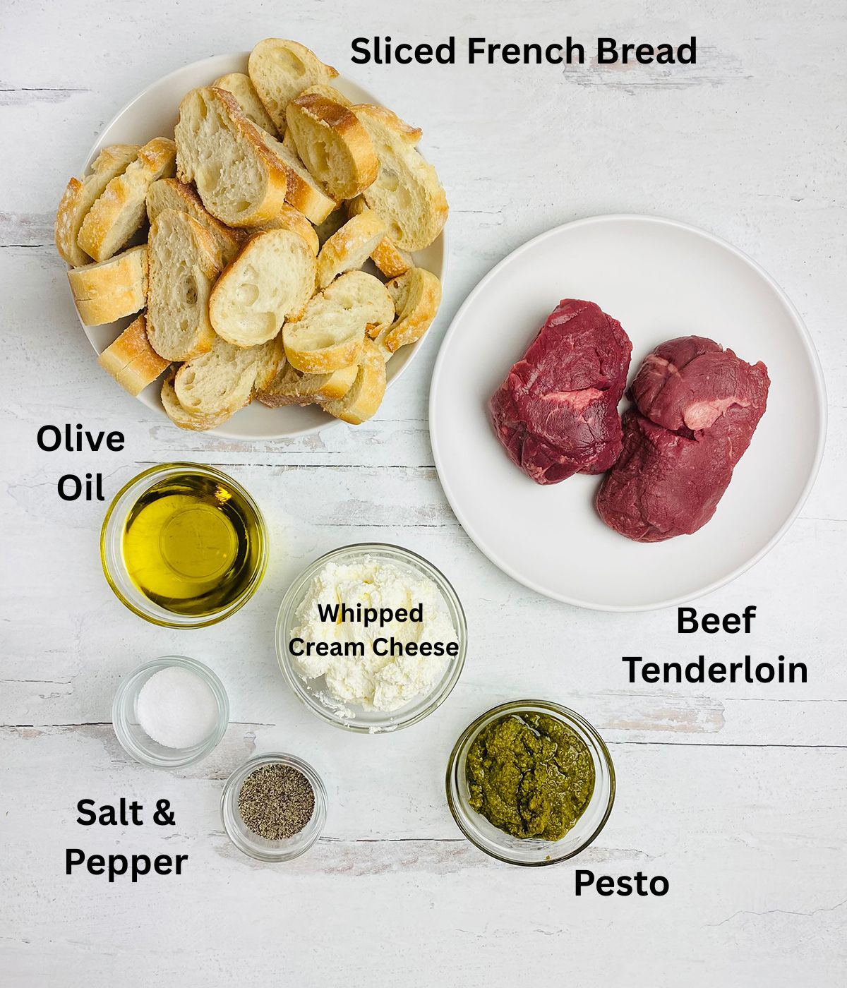 Filet Mignon Pesto Crostini Ingredients - 1