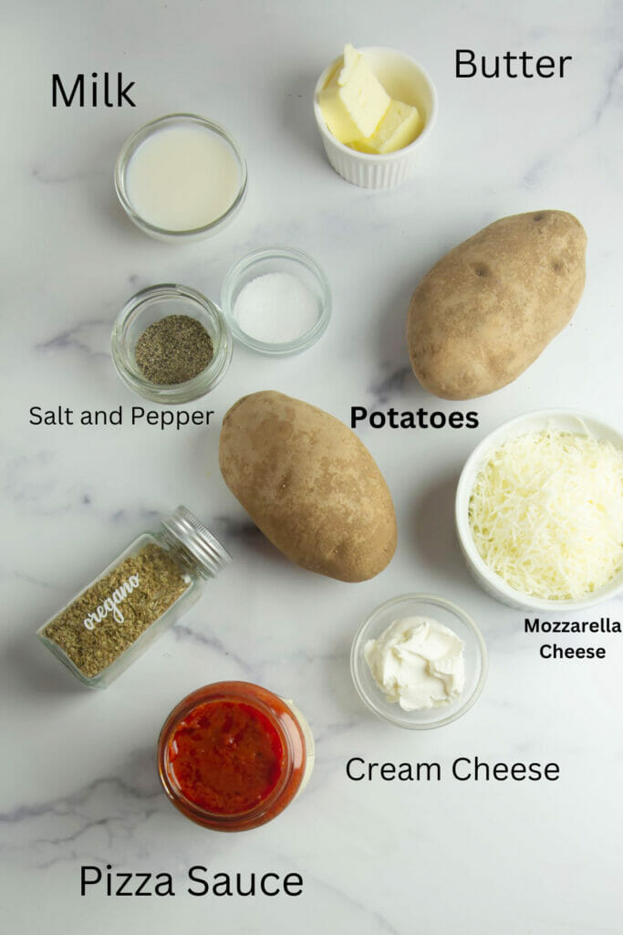Pizza Baked Potatoes Ingredients