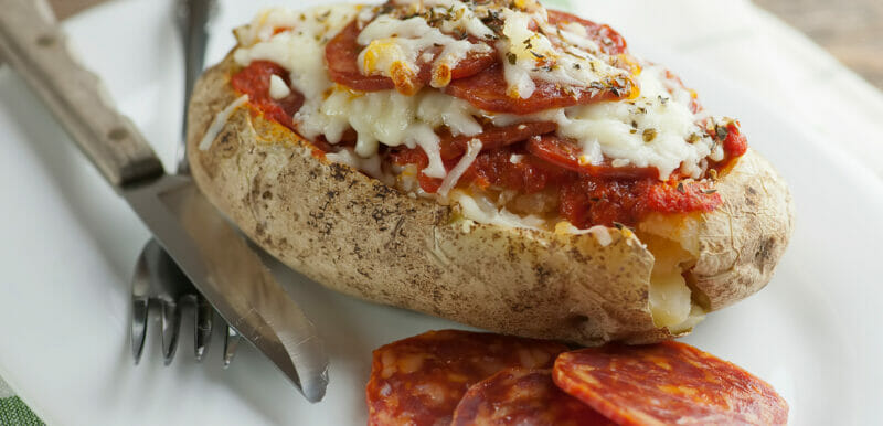 Pizza Twice Baked Potatoes