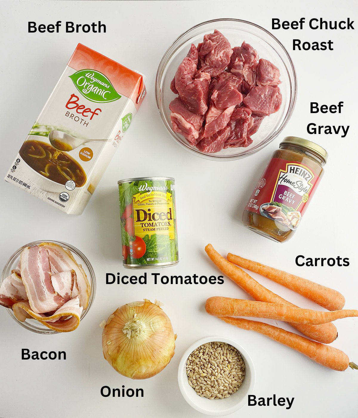 Beef Soup ingredients.