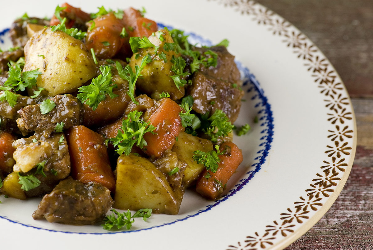 Guinness Beef Stew on a plate.