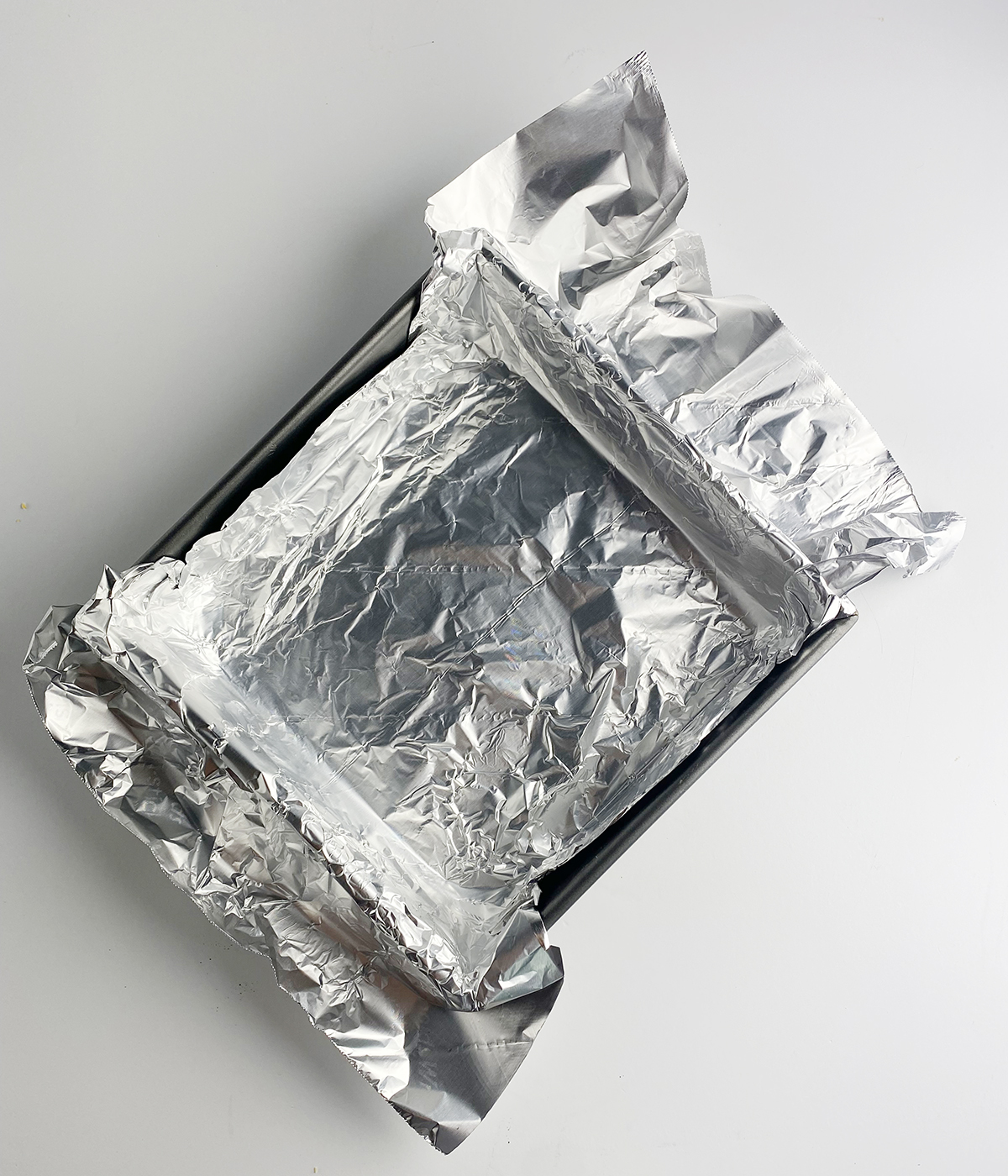 Foil lined baking pan.