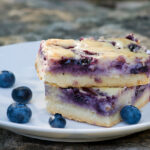 Blueberry cheesecake squares.