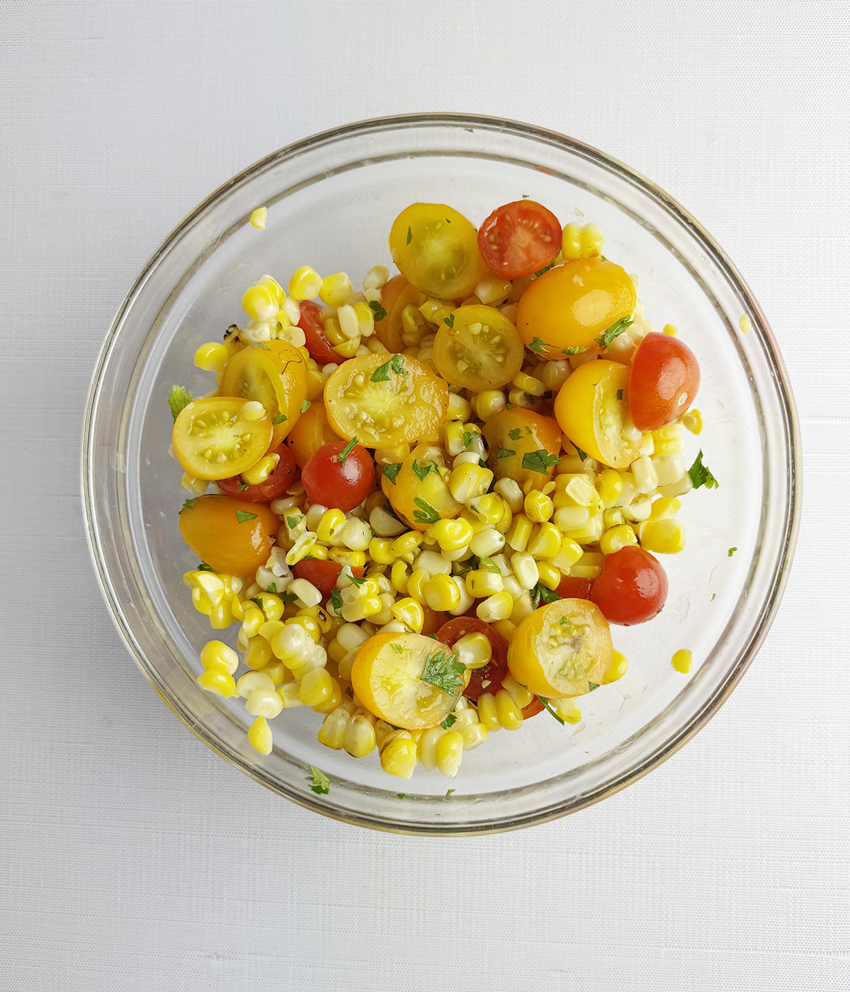 Corn tomato salsa in a bowl.