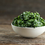 Sesame spinach in a bowl.